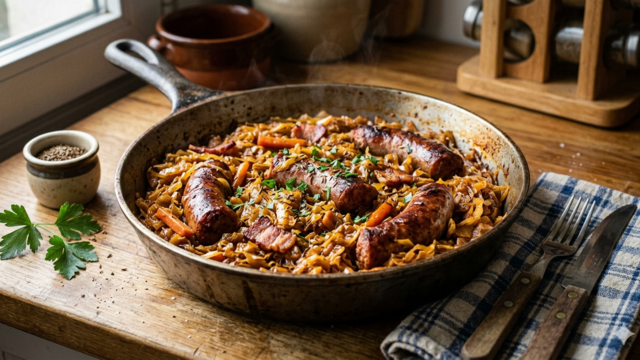 Move Over, Boring Cabbage: This 1-Skillet German "Choucroute" with Smoky Sausage Is the Ultimate Comfort Food