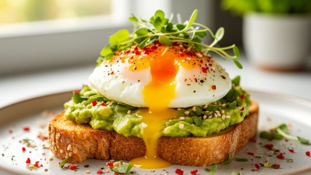 The Breakfast You'll Crave Every Morning: Perfectly Crispy Avocado Toast with a Jammy Egg
