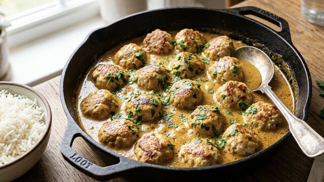Upgrade Your Weeknight Meatballs with This Creamy 20-Minute Curry Sauce