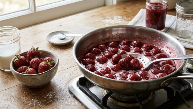 This Brilliant One-Skillet Skirt Trick Gives You Perfectly Thick Strawberry Jam Without Hours of Boiling