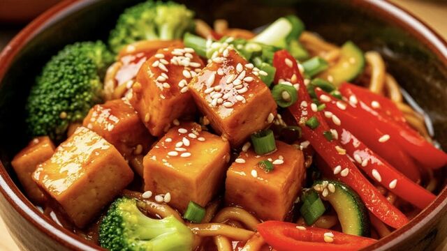 Stuck for Dinner Ideas? This Easy Tofu Udon Stir-Fry Will Become Your New Daily Obsession