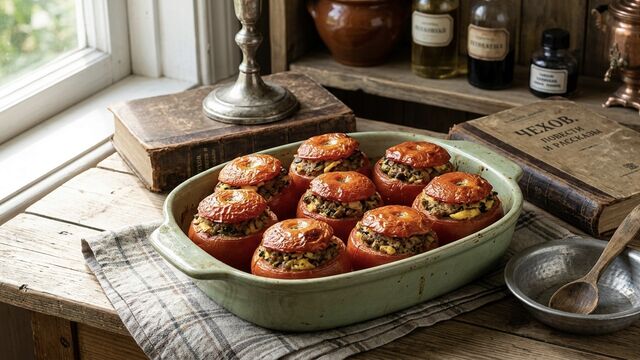The Literary Kitchen Hack: How Chekhov’s Meatless Stuffed Tomatoes Turn Basic Ingredients into a Soul-Warming Feast