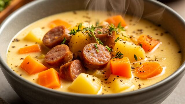 Dinner in 15 Minutes: The Authentic German Creamy Sausage Soup You Need to Try