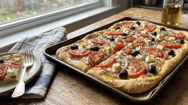 Skip the Delivery and Bake This Vibrant Greek Village Pizza Instead