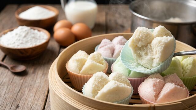 Just Flour, Eggs, and Milk: How to Make Pillow-Soft Thai Steamed Cakes in Under 10 Minutes