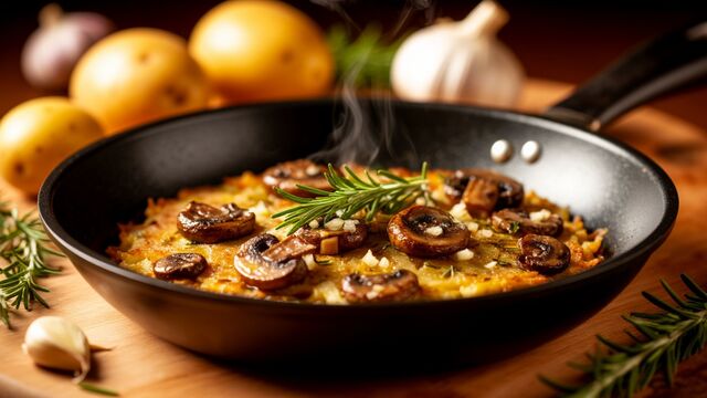Move Over Hash Browns: This Swiss Rösti with Mushroom Gravy is the Ultimate Comfort Food
