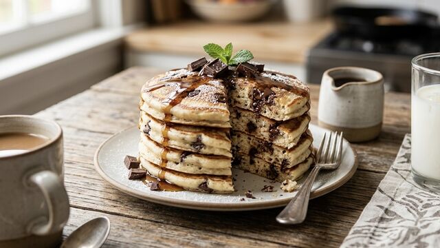 The 20-Minute Breakfast Win: Fluffy Chocolate Chip Yogurt Pancakes