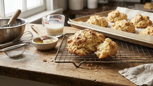 The 3-Ingredient Shortcut to the Flakiest, Most Buttery Drop Biscuits You'll Ever Eat