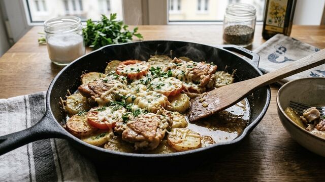 One-Skillet French-Style Chicken and Potatoes: The Lazy Oven-Free Alternative
