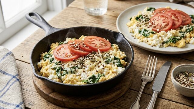 This 7-Minute Cottage Cheese Breakfast Skillet Is Better Than Any Omelet