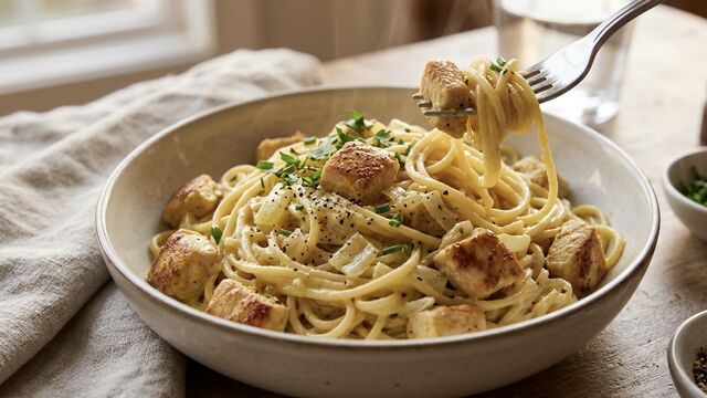 The 20-Minute Creamy Chicken Spaghetti That Safely Solves the "What's for Dinner?" Dilemma