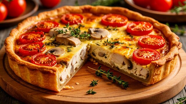 Flaky, Creamy, and Divine: The Secret to a Perfect French Chicken and Mushroom Quiche