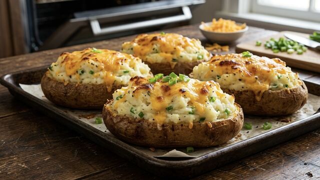 The Fluffiest Twice-Baked Potatoes That Taste Like They Came Straight from a Premium Steakhouse