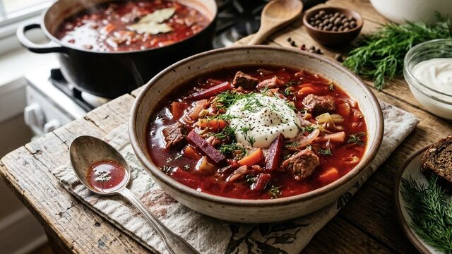 This Authentic Deep-Red Beet Borscht Is Better Than Any Restaurant Version