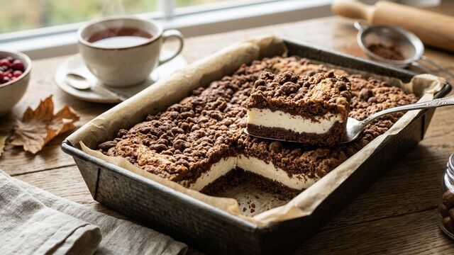 This Golden Retro Crumble Cake Will Instantly Transport You Straight Back to Childhood