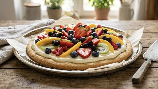 Forget Boring Cakes: This Fruit-Loaded "Pizza" is the Ultimate Dessert Upgrade