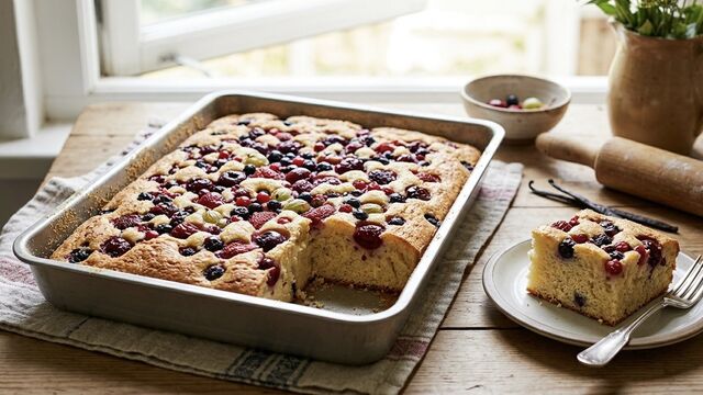 The Summer Berry Sheet-Pan Hack: This Foolproof Cottage Cheese Crust Works with Absolutely Any Fruit