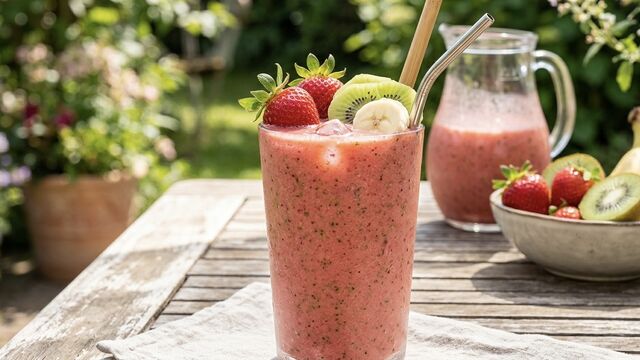 Sweet, Tart, and Vibrant: The 5-Minute Strawberry Kiwi Banana Smoothie